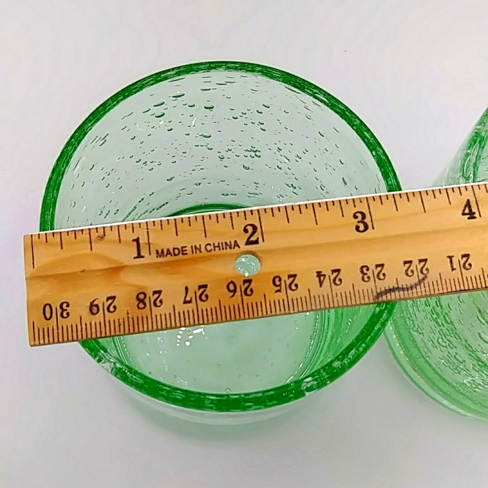 LAST 2 Highball Bubble Glasses by Artland Iris in Light Green - Picture 5 of 7